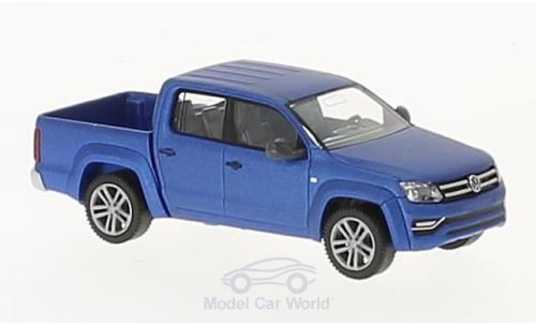Volkswagen Amarok 1/87 Wiking GP Highline matt-blauw modelauto