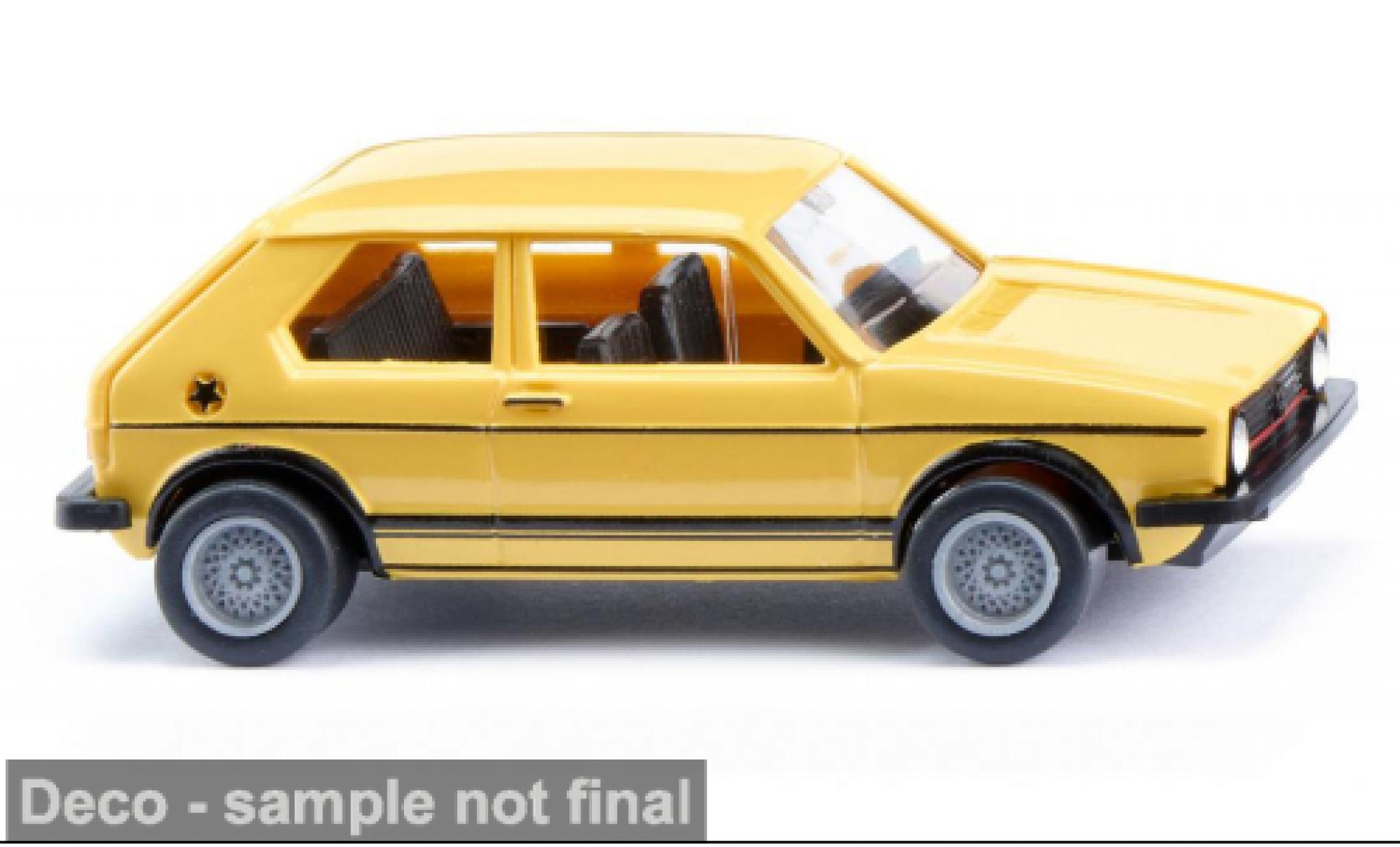 Volkswagen Golf 1/87 Wiking GTI geel 1976 1:87 modelauto
