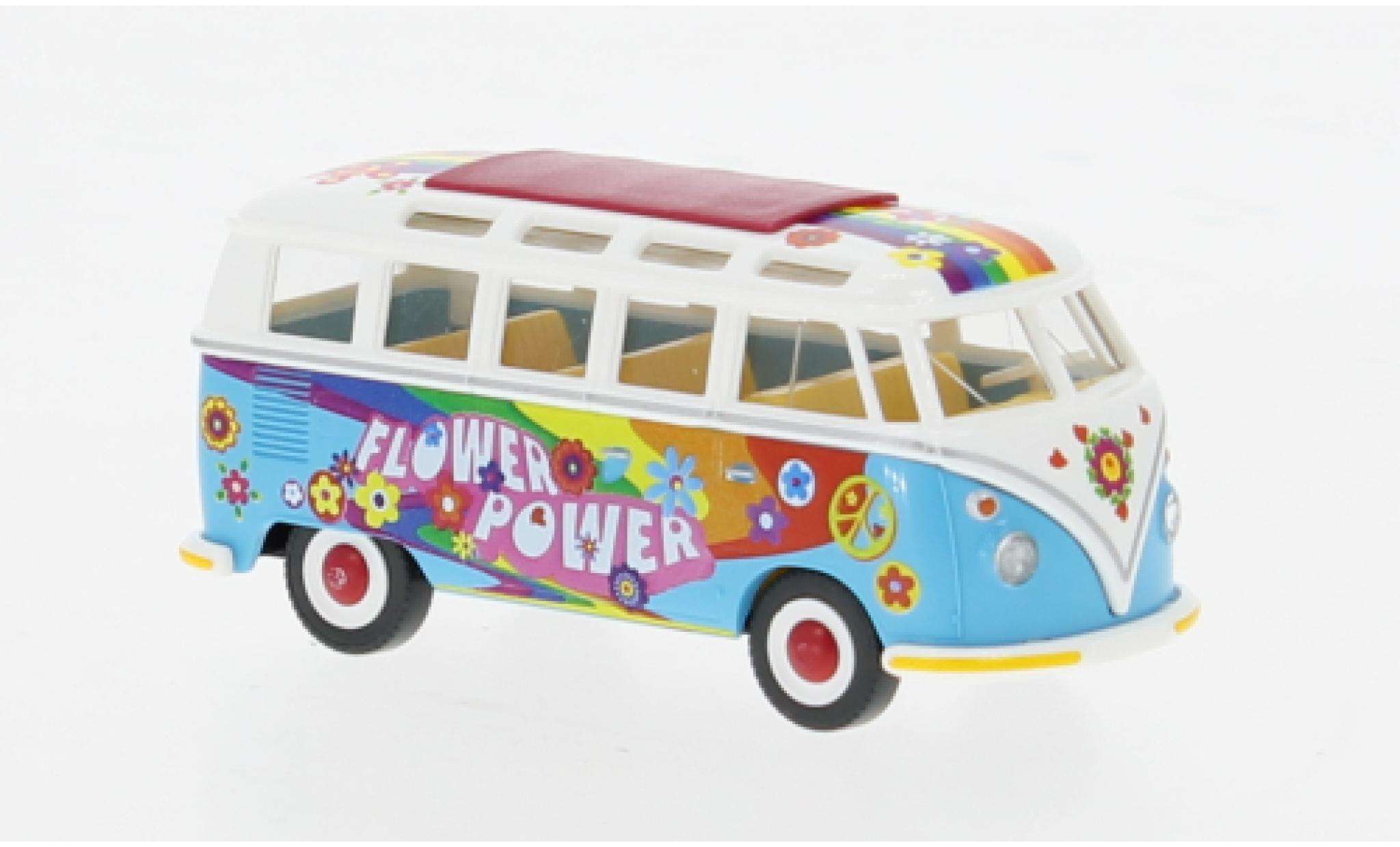 Volkswagen T1 1/87 Wiking Sambabus Flower Power 1:87 modelauto