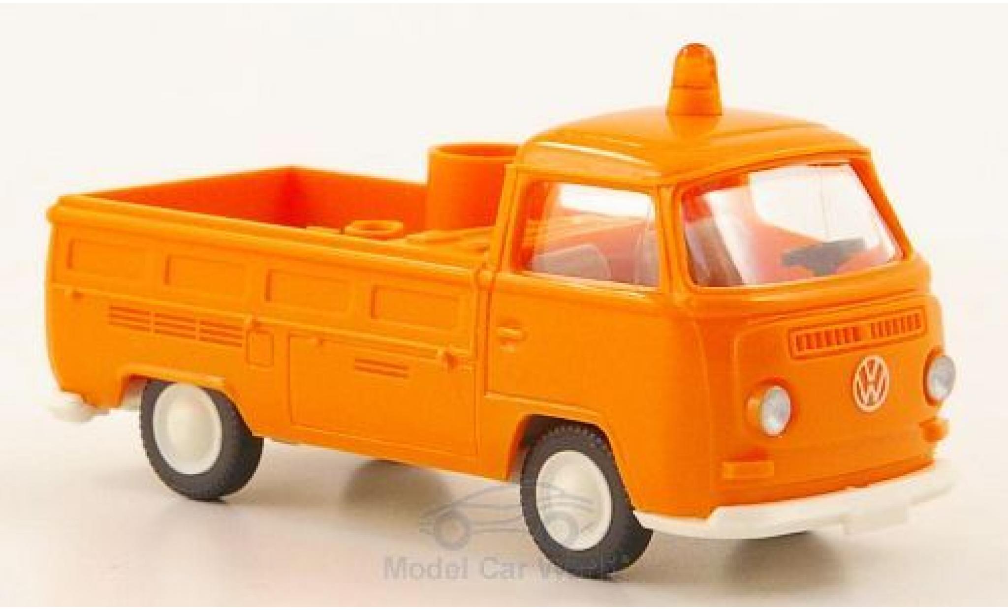 Volkswagen T2 A 1/87 Wiking Pritsche oranje Kommunal modelauto