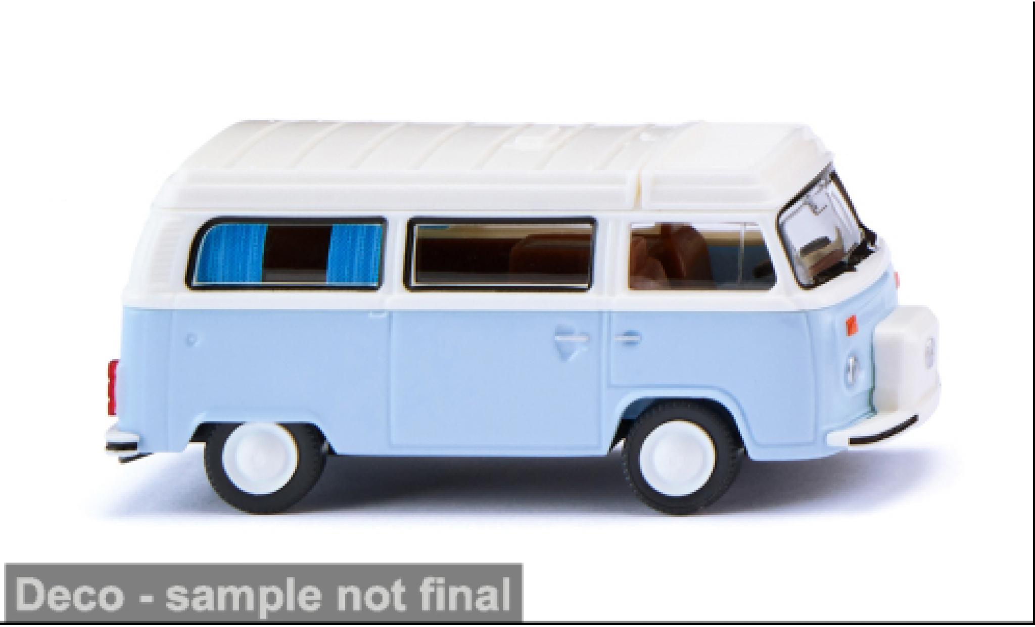 Volkswagen T2 1/87 Wiking b Campingbus blauw/wit 1972 1:87 modelauto