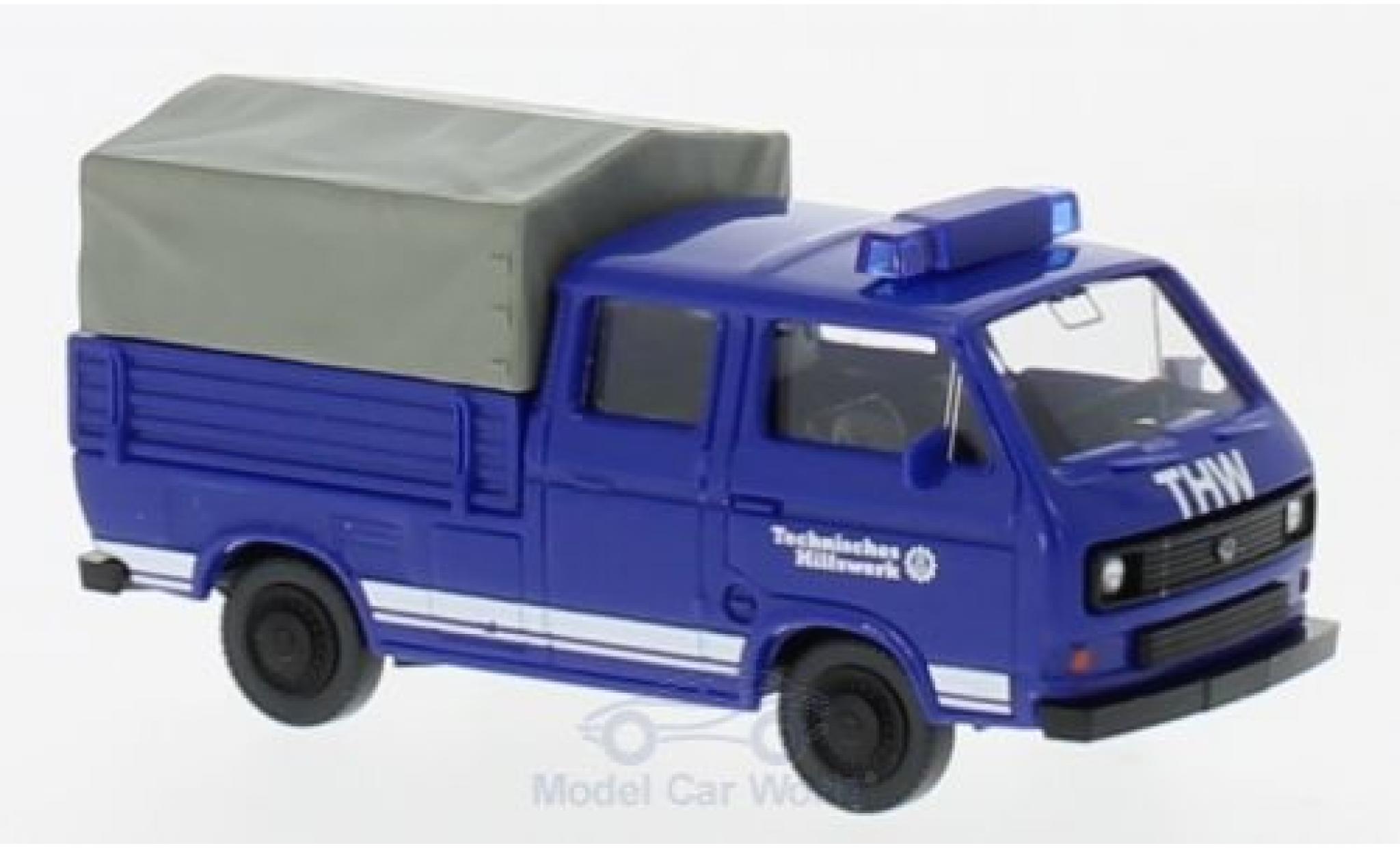 Volkswagen T3 B 1/87 Wiking Doppelkabine THW modelauto