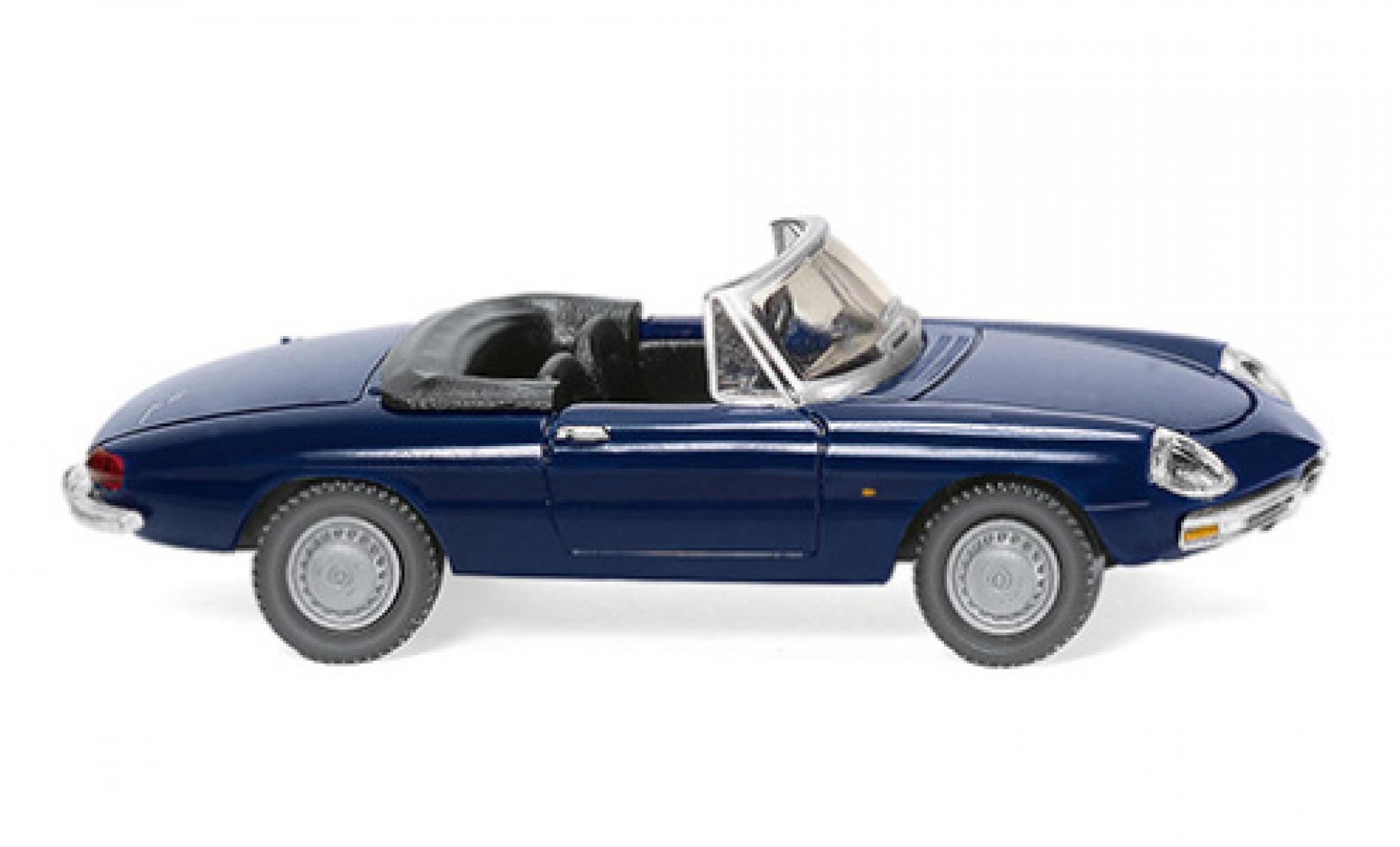 Alfa Romeo Spider 1/87 Wiking blauw fonc&eacute; modelauto