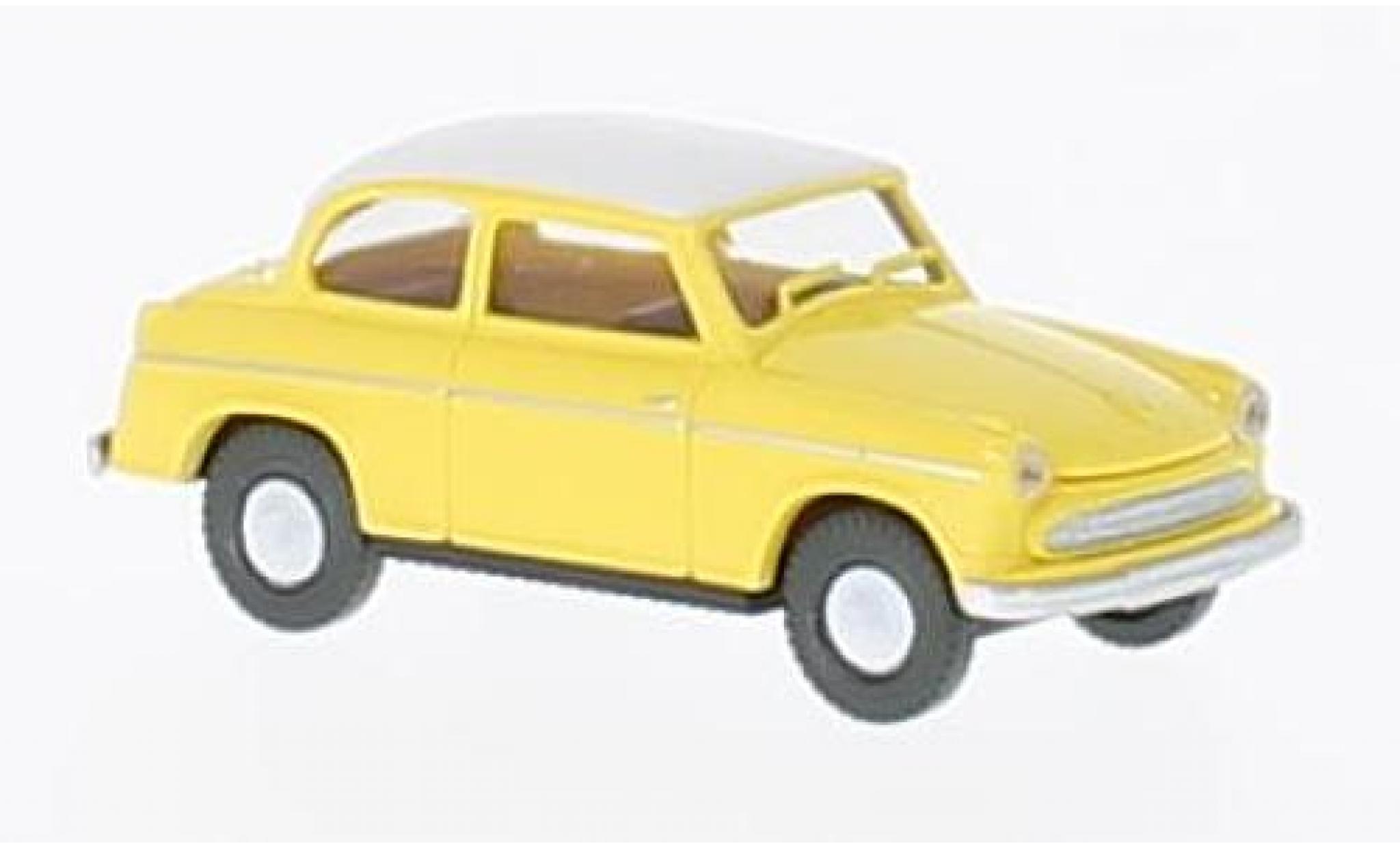 Lloyd Alexander 1/87 Wiking TS geel clair/wit modelauto