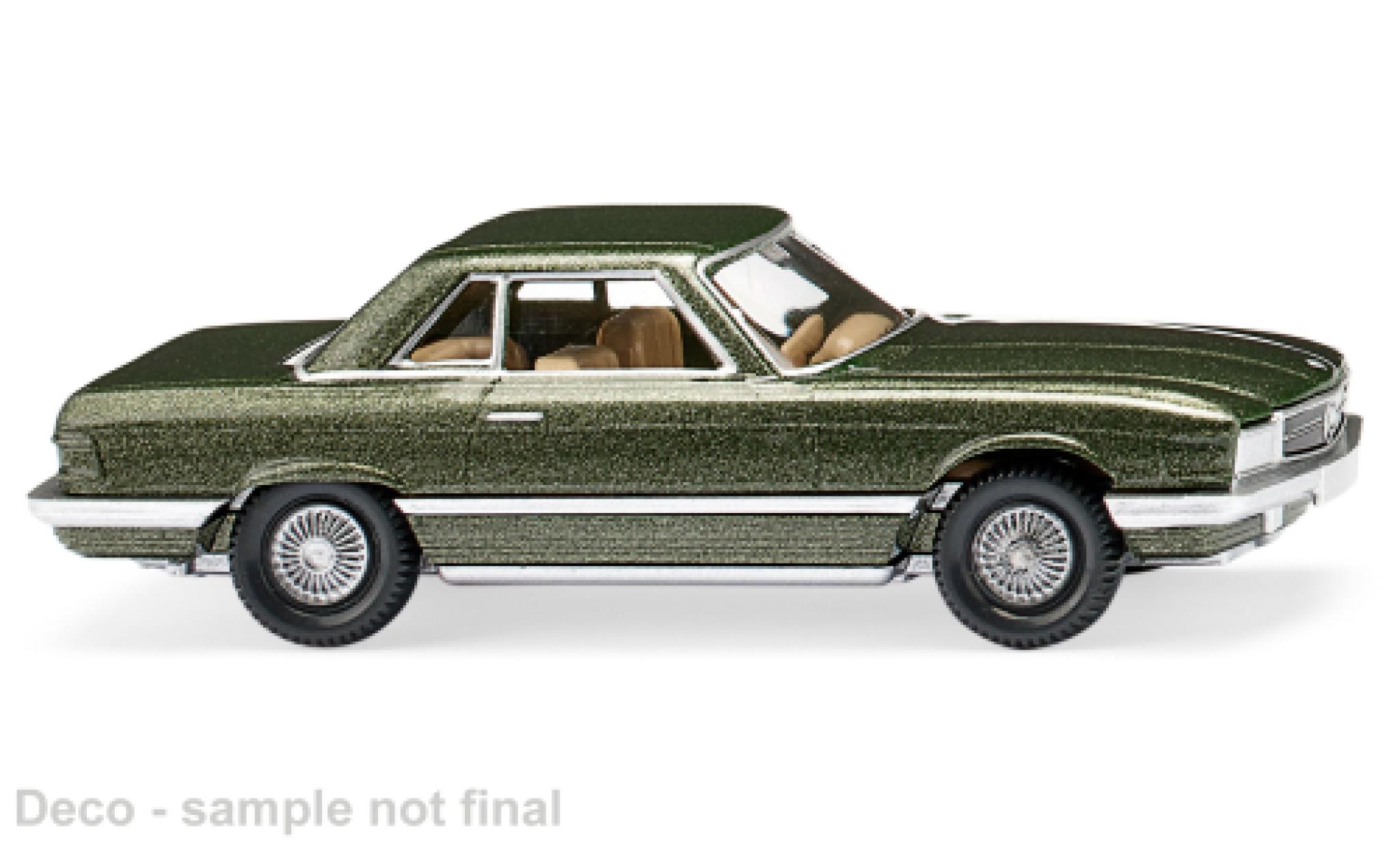 Mercedes 350 1/87 Wiking SL (R107) metallic groen fonc&eacute; modelauto