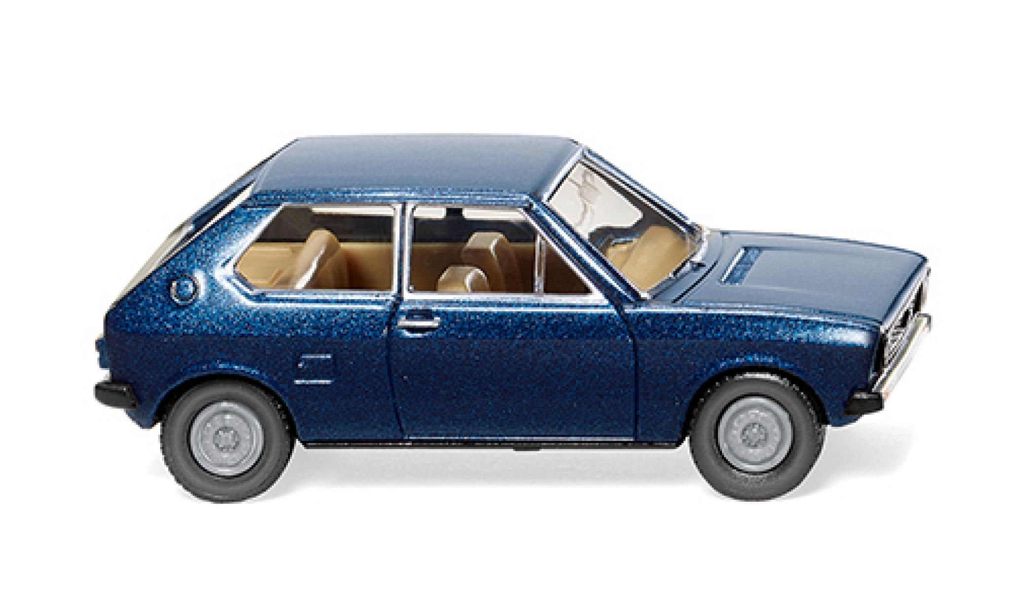 Volkswagen Polo 1/87 Wiking I metallic blauw fonc&eacute; 1975 modelauto