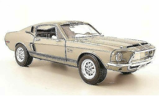 Shelby GT 500 1968 1/18 Yat Ming kr grijs modelauto