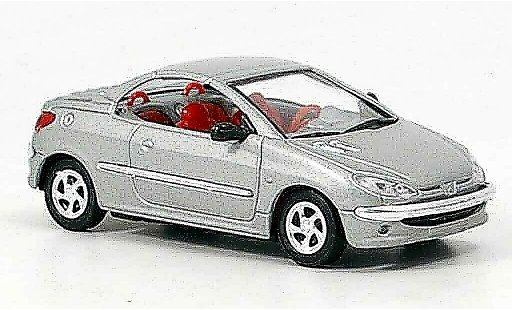 Peugeot 206 CC 1/43 Solido grijs interieur rood modelauto