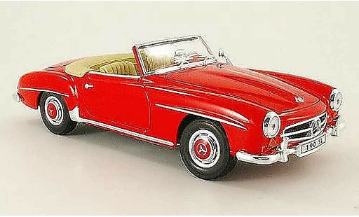 Mercedes 190 Base 1/18 Welly rood open 1955 modelauto