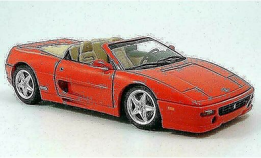 Ferrari F355 Spider 1/18 Hot Wheels rood 1995 modelauto