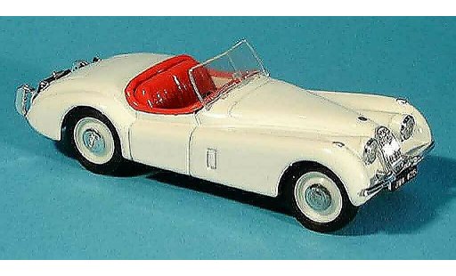Jaguar XK 120 1/43 Brumm spider wit open 1948 modelauto
