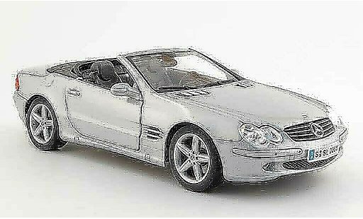 Mercedes Classe SL cabriolet 1/18 Maisto grijs 2001 modelauto