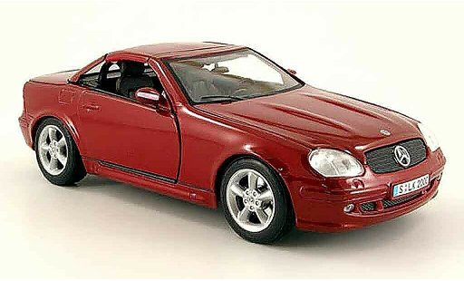 Mercedes Classe SLK Base 1/18 Maisto hardtop rood dak zu offnen modelauto