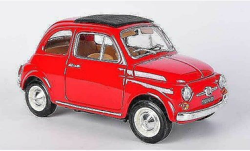 Fiat 500 F 1/18 Burago rood (1:16) 1965 modelauto