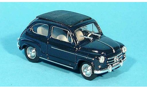 Fiat 600 D 1/43 Brumm blauw gesloten 1960 modelauto