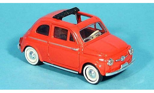 Fiat 500 R 1/43 Solido rood open 1957 modelauto