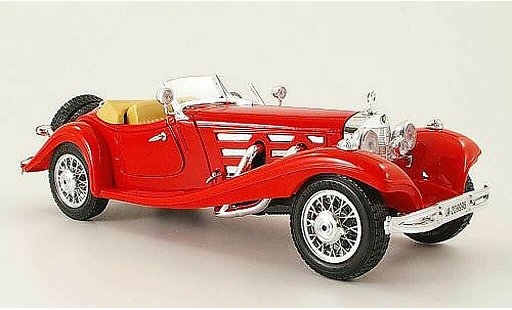 Mercedes 500 Roadster 1/18 Burago rood (1:20) 1936 modelauto
