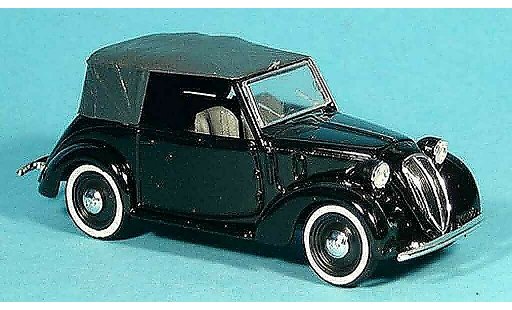 Fiat 1100 508C 1/43 Brumm Cabriolet (508 C) zwart modelauto