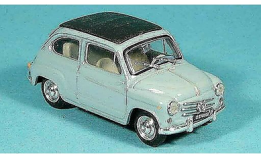 Fiat 600 D 1/43 Brumm gesloten blauw 1960 modelauto