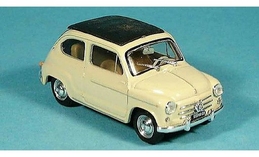 Fiat 600 D 1/43 Brumm gesloten beige 1960 modelauto