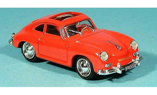 Porsche 356 1952 1/43 Brumm Coupe rood geoffnetes Schiebedak modelauto