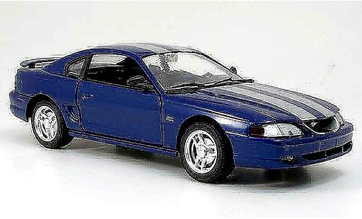 Ford Mustang 1994 1/18 Eagle coupe blauw avec bandes grijss modelauto