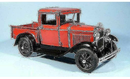 Ford Model A Pick Up 1/18 Signature rood 1931 modelauto