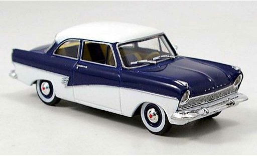 Ford Taunus 17M P2 1/43 Solido 17 M () wit/blauw modelauto