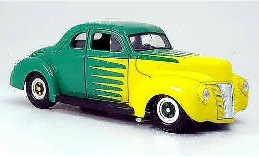 Ford Hot Rod 1940 1/18 Eagle deluxe coupe hot rod groen/geel modelauto
