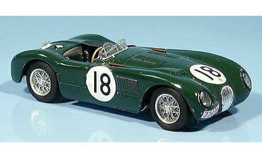 Jaguar C-Type Course 1/43 Brumm no.18 rolt hamilton winnaar le mans 1953 modelauto