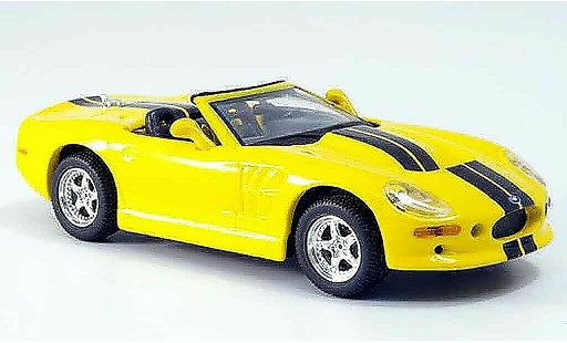 Shelby Series 1 Base 1/43 Maxi Car geel modelauto