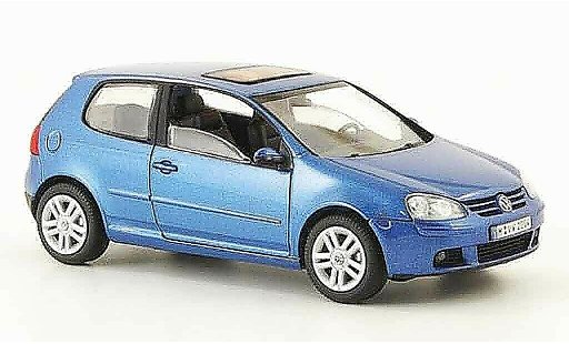 Volkswagen Golf Base 1/43 Schuco blauw 3 portes 2003 modelauto