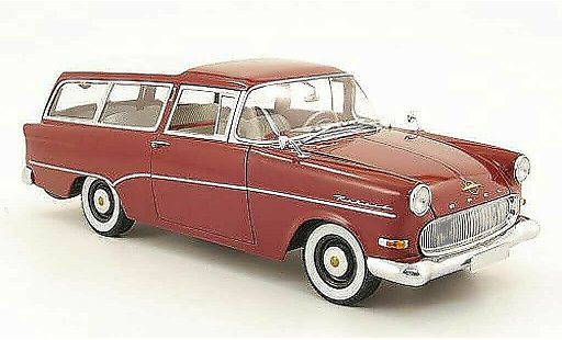 Opel Rekord P1 1/18 Minichamps caravan rood modelauto