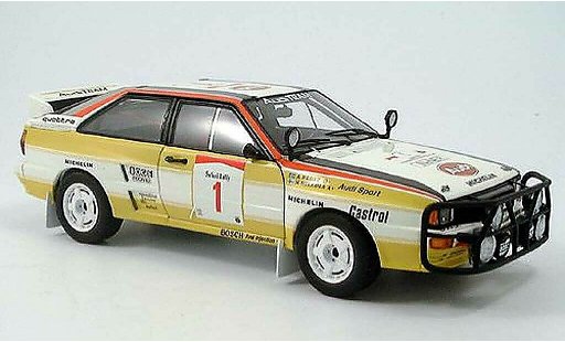 Audi Quattro rallye 1/18 Autoart Rally no.1 h. mikkola/a. hertz safari 1984 modelauto