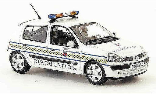 Renault Clio Base 1/43 Norev circulation paris politie (fr) 2002 modelauto
