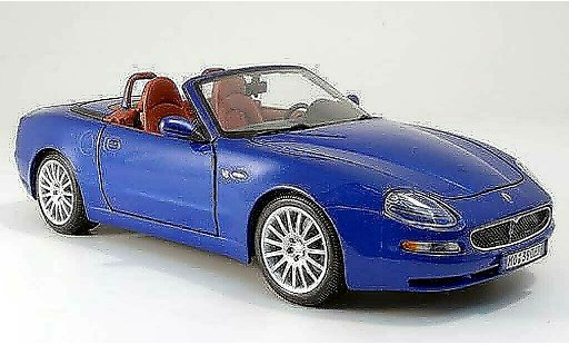 Maserati GT Spyder Base 1/18 Burago blauw 2003 modelauto