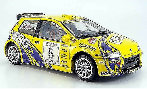 Fiat Punto Rally 1/18 Ricko rallye no.5 erg targa florio 2003 andreucci andreussi modelauto