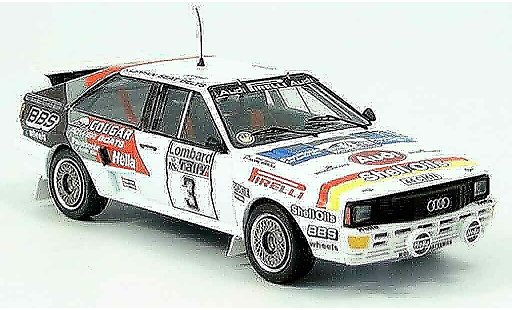 Audi Quattro rallye 1/43 Trofeu No.3 Mikkola Hertz RAC Rally 1984 modelauto