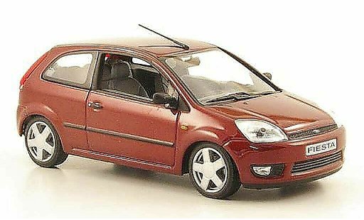 Ford Fiesta MKIV 1/43 Minichamps met. rood modelauto