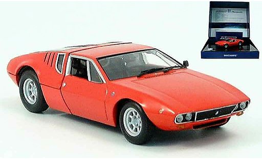 De Tomaso Mangusta Coupe 1/43 Minichamps rood motorhaube zum offnen 1969 modelauto