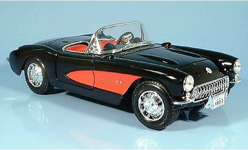 Chevrolet Corvette Convertible 1/18 Yat Ming C1 zwart 1957 modelauto