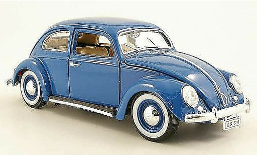 Volkswagen Kafer Base 1/18 Burago blauw 1955 modelauto
