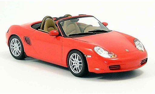 Porsche Boxster Base 1/43 Minichamps rood 2002 modelauto