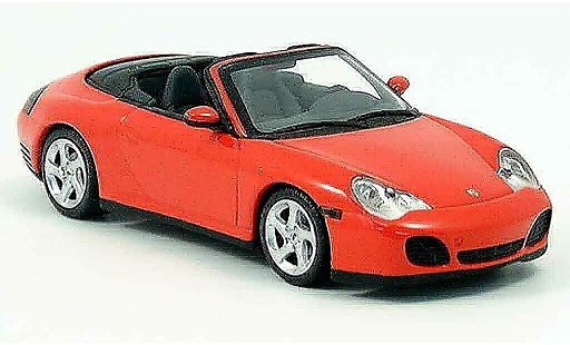 Porsche 911 4S 1/43 Minichamps Cabriolet rood 2003 modelauto