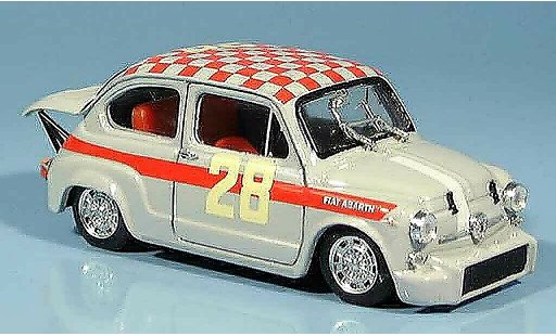 Fiat 600 Abarth 1/43 Brumm 1000 No.28 Steinmetz Dritter Monza 1966 modelauto