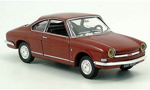 Simca 1000 Coupe 1/43 Norev zwart-rood modelauto