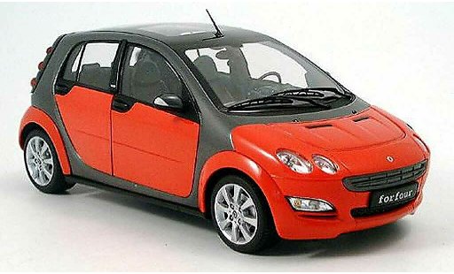 Smart ForFour Base 1/18 Kyosho rood grijs 2004 modelauto