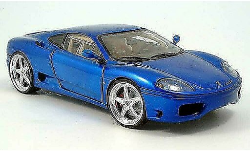 Ferrari 360 Modena 1/18 Hot Wheels tuning blauw 2003 modelauto