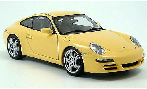 Porsche 911 S 1/18 Autoart Carrera geel 2004 modelauto