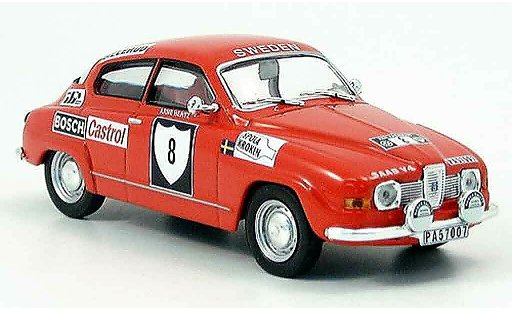 Saab 96 Rally Sweden 1/43 IXO V4 No.8 Blomquist Hertz Zweden 1972 modelauto